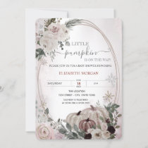 Pumpkins Floral Baby Shower Invitation