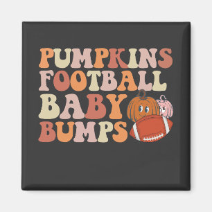Pumpkins Football Baby Bumps Pregnancy Mom Magnet