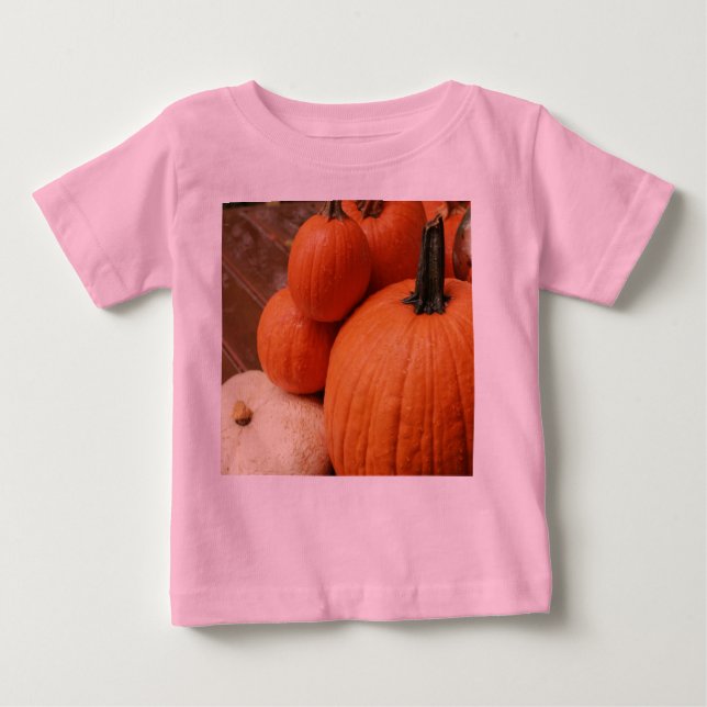 pumpkins for Halloween on deck Baby T-Shirt (Front)