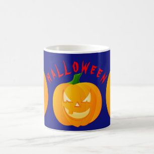 Pumpkins & Halloween Blue Coffee Mug