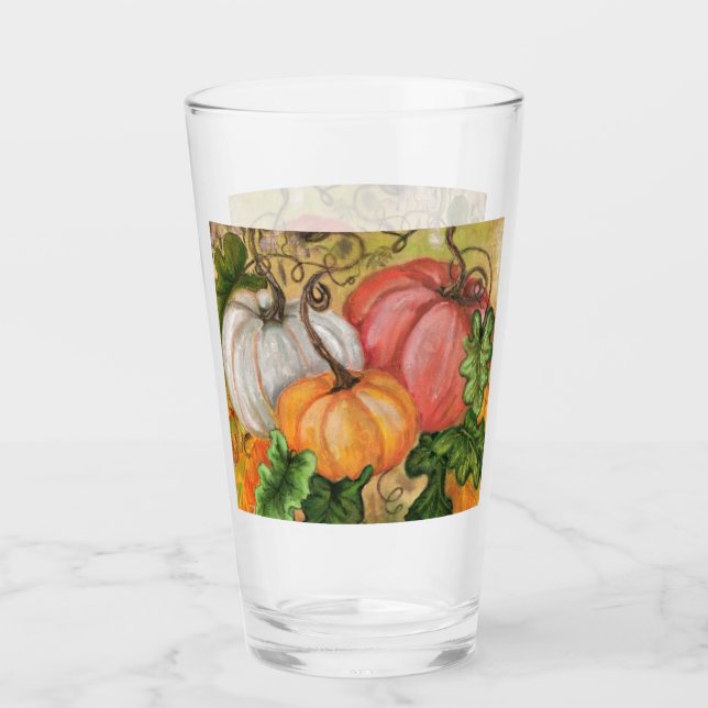 Pumpkins Halloween Glass (Front)