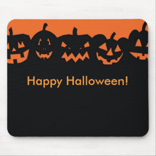 Pumpkins Halloween Holiday Festive Mouse Pad