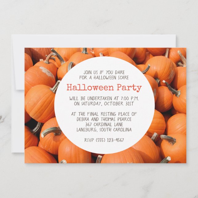 Pumpkins Halloween Invitations (Front)
