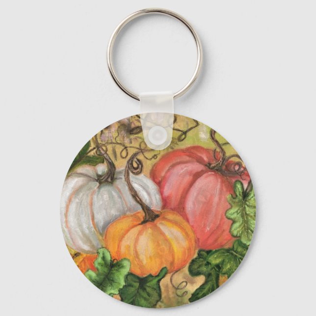 Pumpkins Halloween Keychain (Front)