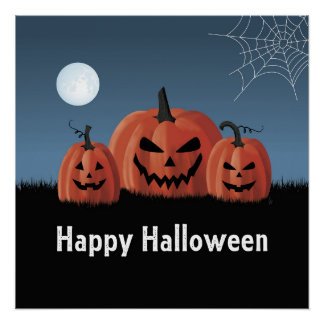 Pumpkins Halloween Poster