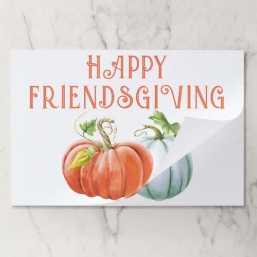 Pumpkins Happy Friendsgiving fall paper placemat