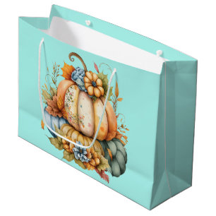 Pumpkins In Fall Large Gift Bag