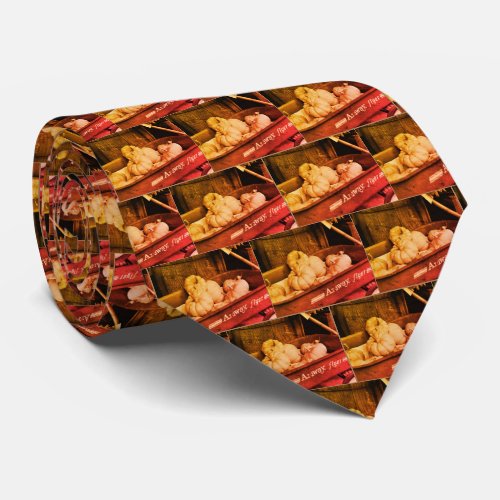 Pumpkins In Old Wagon In Sepia Vintage  Neck Tie