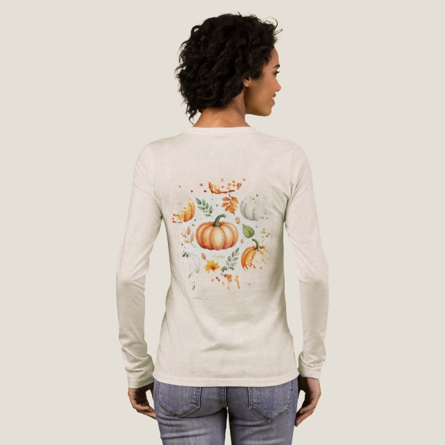 Pumpkins in the Morning Light Tri-Blend Shirt (Full Back)