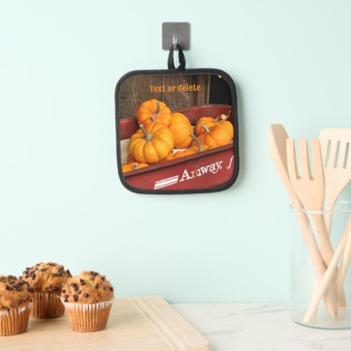 Pumpkins In Wagon Country Fall Personalized Pot Holder