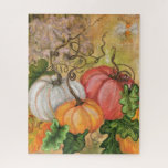 Pumpkins Jigsaw Puzzle Watercolor<br><div class="desc">Pumpkins Watercolor Jigsaw Puzzles MIGNED Painting Design</div>