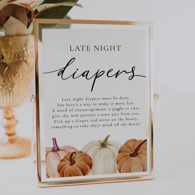 Pumpkins Late Night Diapers Sign (Creator Uploaded)