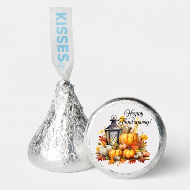 Pumpkins Maple Tree Leaves Lamp Thanksgiving Hershey®'s Kisses® (Front)