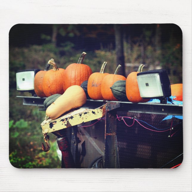 Pumpkins On Old Truck Nature  Mouse Pad (Front)
