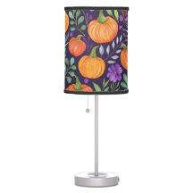 Pumpkins on purple pattern