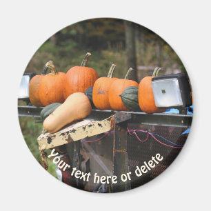 Pumpkins On Truck Nature Personalized Magnet