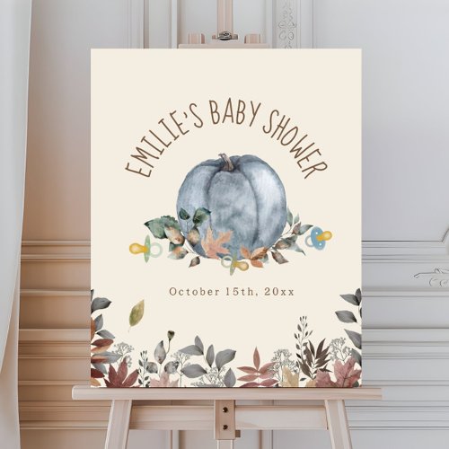 Pumpkins  Pacifiers Boy Baby Shower Welcome Foam Board