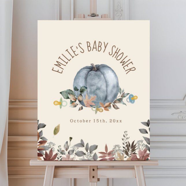 Pumpkins & Pacifiers Boy Baby Shower Welcome Foam Board (Creator Uploaded)