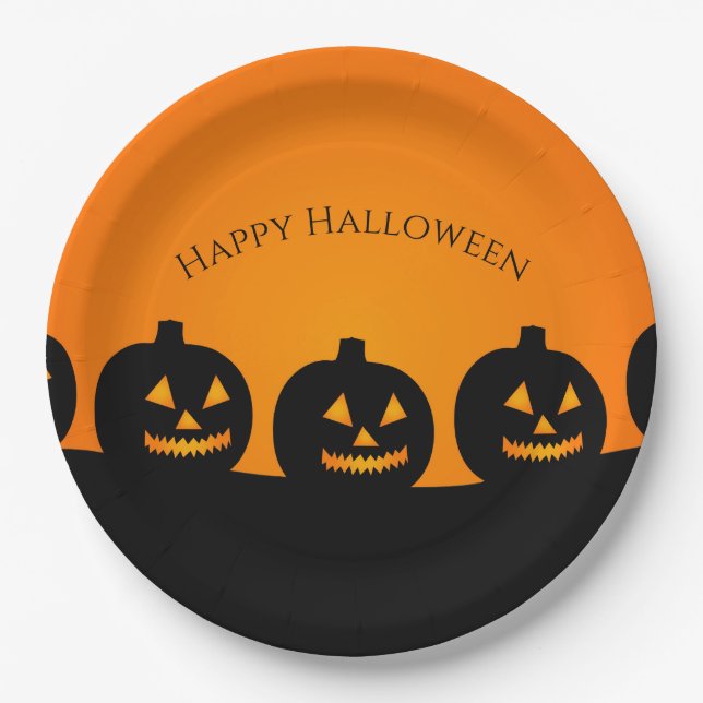 Pumpkins Paper Plate (Front)