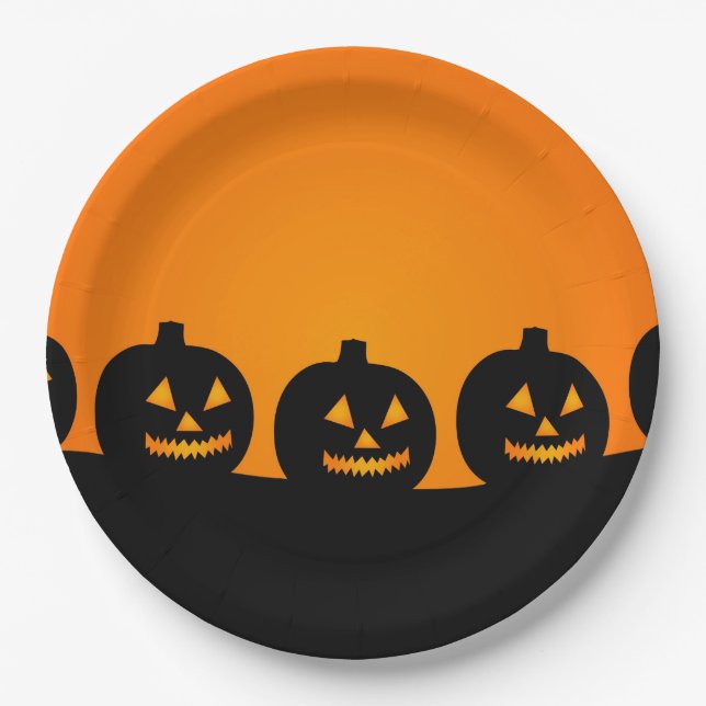 Pumpkins Paper Plate (Front)