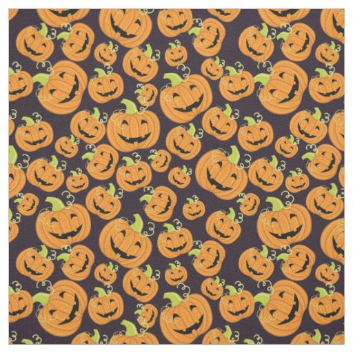 Pumpkins pattern for Halloween Fabric