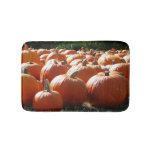 Pumpkins Photo for Fall, Halloween or Thanksgiving Bath Mat