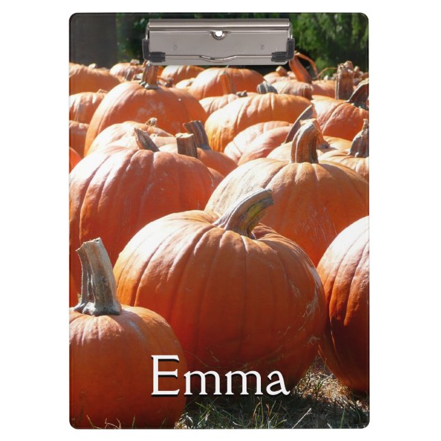 Pumpkins Photo for Fall, Halloween or Thanksgiving Clipboard (Front)