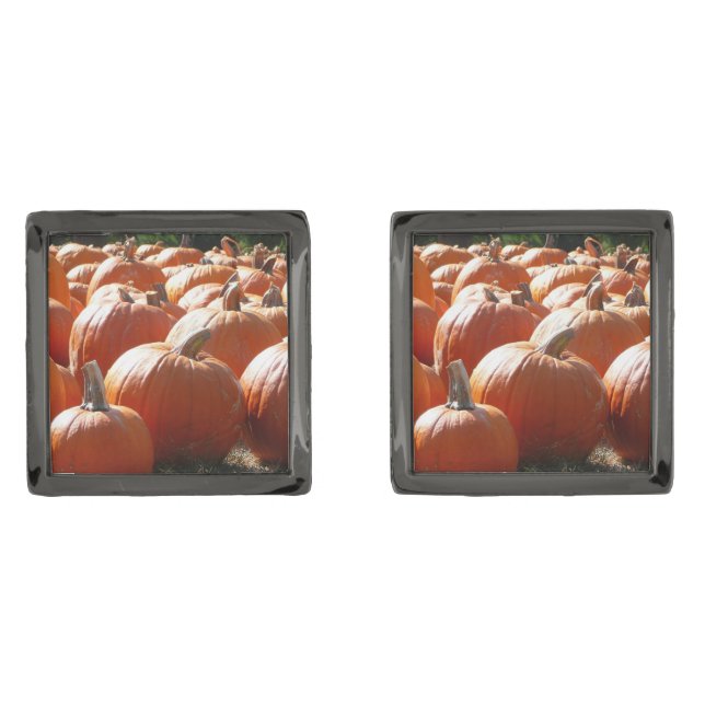 Pumpkins Photo for Fall, Halloween or Thanksgiving Cufflinks (Front)