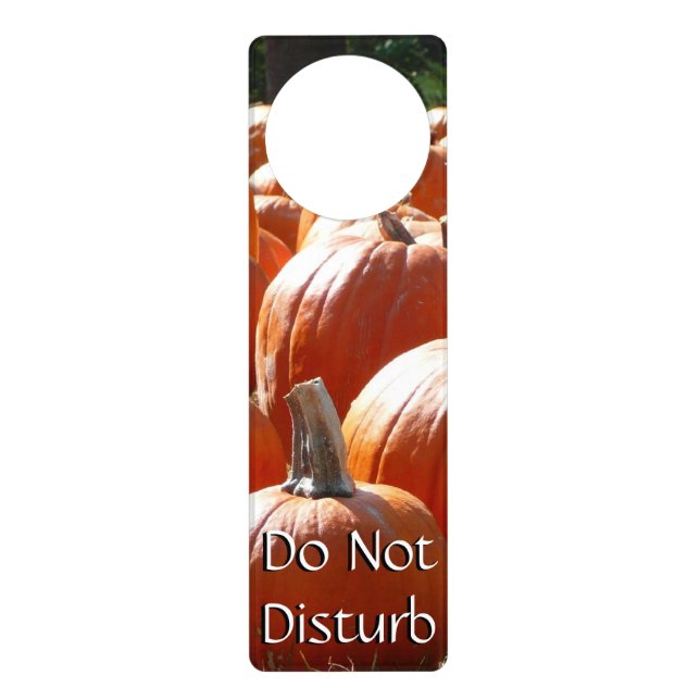 Pumpkins Photo for Fall, Halloween or Thanksgiving Door Hanger (Front)
