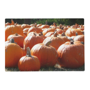 Pumpkins Photo for Fall, Halloween or Thanksgiving Placemat