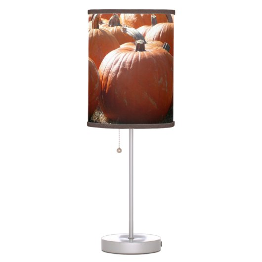 Pumpkins Photo for Fall, Halloween or Thanksgiving Table Lamp (Right)