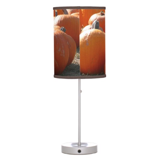 Pumpkins Photo for Fall, Halloween or Thanksgiving Table Lamp (Back)