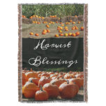 Pumpkins Photo for Fall, Halloween or Thanksgiving Throw Blanket
