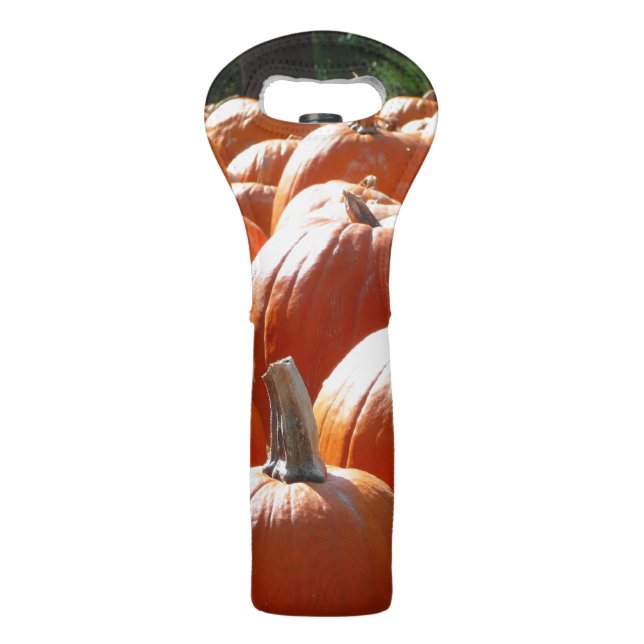 Pumpkins Photo for Fall, Halloween or Thanksgiving Wine Bag (Front)