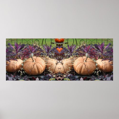 Pumpkins Plants Farm Stand Mirror Abstract Poster