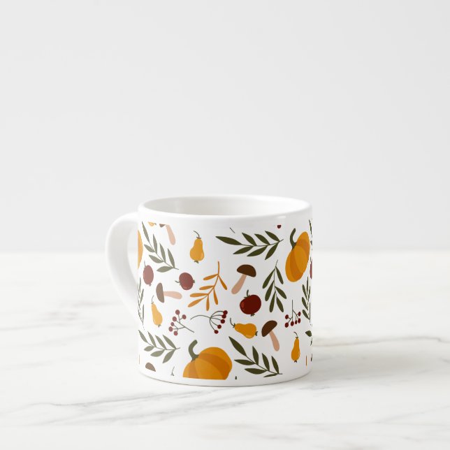 Pumpkins, Pomegranates & Pears Espresso Cup (Front Left)