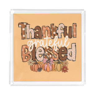 Pumpkins & Praise: A Harvest of Gratitude Acrylic Tray