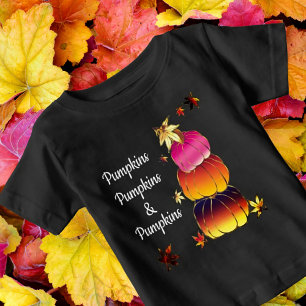 Pumpkins & Pumpkins Gradient, Gold, & Foil Texture Baby T-Shirt