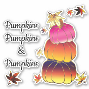 Pumpkins & Pumpkins Gradient, Gold, & Foil Texture Sticker