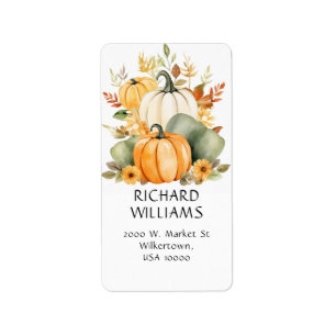 Pumpkins, Pumpkins, Pumpkins Fall Theme Address Label