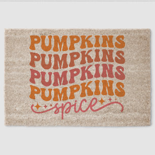 Pumpkins Pumpkins Pumpkins Pumpkins Spice Fiber Doormat