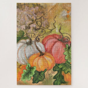 Pumpkins Puzzle Painted