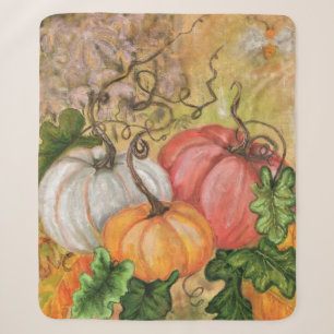 Pumpkins Sherpa Blanket Halloween Gift - Painting