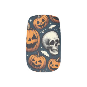 Pumpkins & Skulls Minx Nail Art