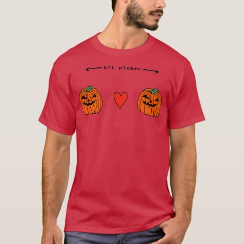 Pumpkins Social Distancing at Halloween Horror T_Shirt
