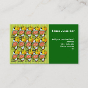 Pumpkins, Soup and Striped Background Business Card