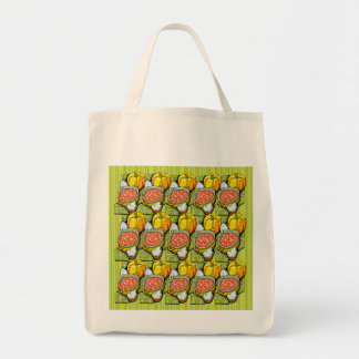 Pumpkins, Soup and Striped Background Tote Bag