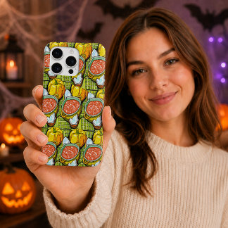 Pumpkins & Soup Pattern Autumn Halloween iPhone 17 Pro Max Case