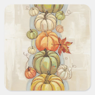 Pumpkins Square Sticker