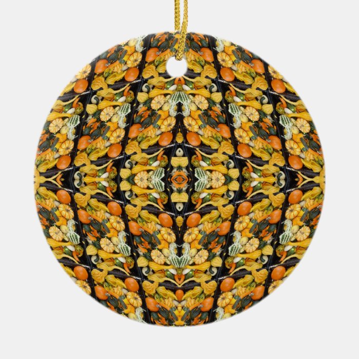 Pumpkins, Squash, and Gourds   Abstract Christmas Tree Ornament